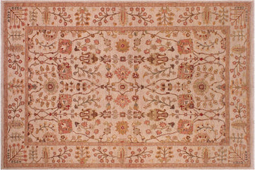 handmade Traditional Kafkaz Chobi Ziegler Beige Lt.orange Hand Knotted RECTANGLE 100% WOOL area rug 6 x 9